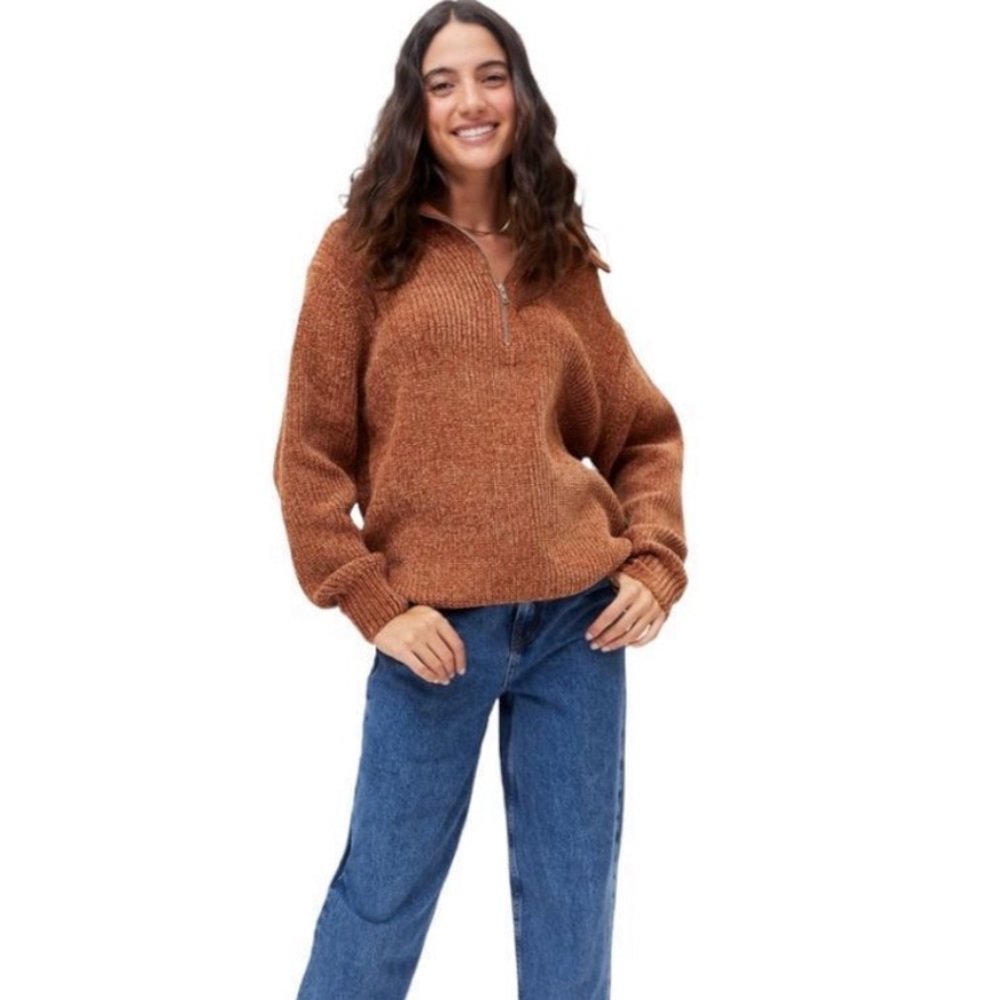 UO Oversized Half Zip Sweater